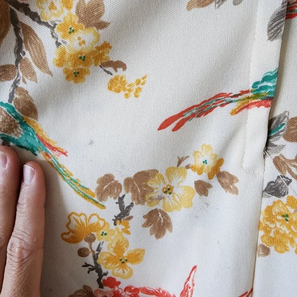 1970s Vintage Hippie Flutter Sleeve Boho Bohemian Dress #46 - Picture 9 of 9